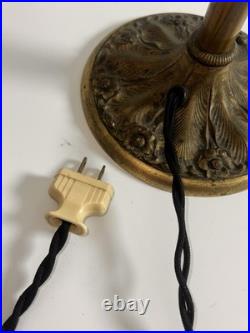 Antique Miller Arts & Crafts Slag Glass Table Lamp Signed C1920