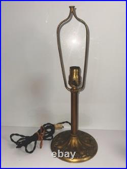 Antique Miller Arts & Crafts Slag Glass Table Lamp Signed C1920