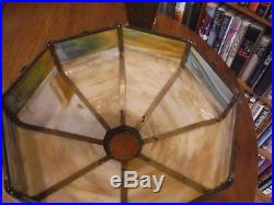 Antique Miller Bent Slag Glass Lamp Bradley & Hubbard, Handel, Empire Style