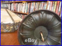 Antique Miller Bent Slag Glass Lamp Bradley & Hubbard, Handel, Empire Style