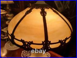 Antique Miller Lamp Art Nouveau Slag Glass Lamp Beautiful