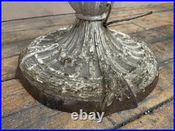 Antique Miller Lamp Co #234 Slag Glass Table Lamp Cast Metal 23 Art Nouveau