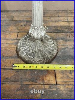 Antique Miller Lamp Co #234 Slag Glass Table Lamp Cast Metal 23 Art Nouveau