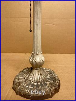 Antique Miller Lamp Co #234 Slag Glass Table Light 23 Size Cast Metal Antique Miller Lamp Co #234 Slag Glass Table Light 23 Size Cast Metal