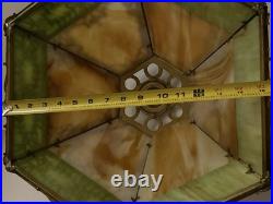 Antique Miller Lamp Company Slag Glass Table Lamp Early 1900's ORNATE