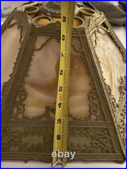 Antique Miller Lamp Company Slag Glass Table Lamp Early 1900's ORNATE