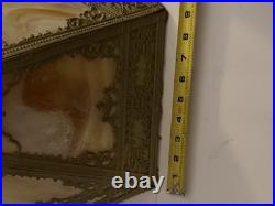 Antique Miller Lamp Company Slag Glass Table Lamp Early 1900's ORNATE