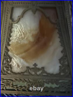 Antique Miller Lamp Company Slag Glass Table Lamp Early 1900's ORNATE