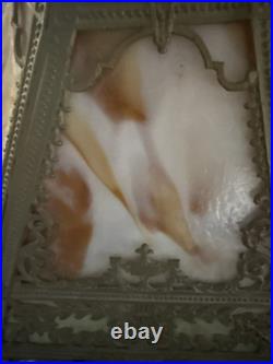 Antique Miller Lamp Company Slag Glass Table Lamp Early 1900's ORNATE