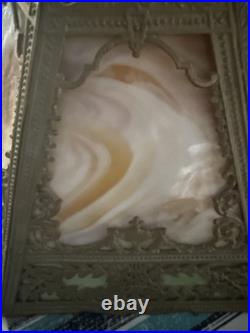 Antique Miller Lamp Company Slag Glass Table Lamp Early 1900's ORNATE