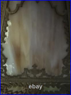 Antique Miller Lamp Company Slag Glass Table Lamp Early 1900's ORNATE