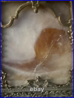 Antique Miller Lamp Company Slag Glass Table Lamp Early 1900's ORNATE