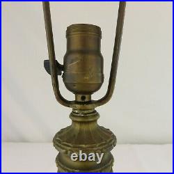 Antique Miller Slag Glass LAMP Base Signed Electric ML & Co Base Only Classical