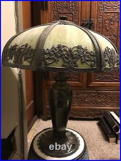 Antique Miller Slag Glass Lamp