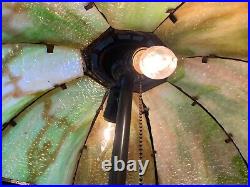 Antique Miller Slag Glass Lamp LARGE! Professionally Rewired GORGEOUS Weighs 21#