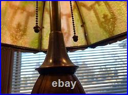 Antique Miller Slag Glass Lamp LARGE! Professionally Rewired GORGEOUS Weighs 21#