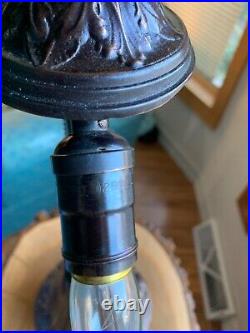 Antique Miller Slag Glass Lamp LARGE! Professionally Rewired GORGEOUS Weighs 21#