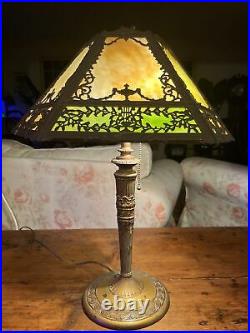Antique Miller Slag Glass Lamp (ML CO #233) Circa 1915 Absolutely Beautiful