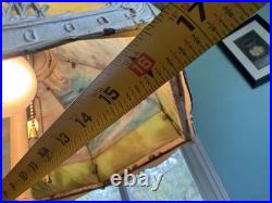 Antique Miller Table Lamp Slag Glass