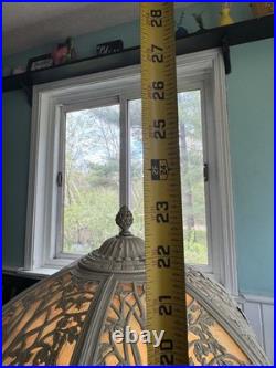 Antique Miller Table Lamp Slag Glass