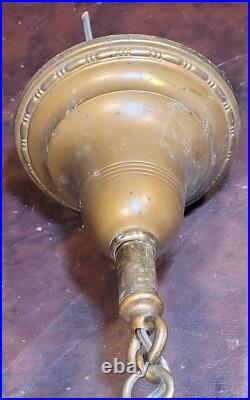 Antique Mission Hanging Lamp Light Fixture Pendant Slag Stained Glass Art Crafts