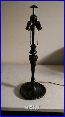 Antique Monumental Wilkinson Lamp Base for slag/leaded glass shade Handel Era