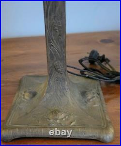 Antique Mosaic Shade Co Chicago Slag Glass Panel Shade Lamp C 1910 Tiffany Style