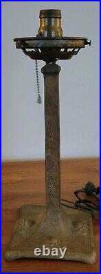 Antique Mosaic Shade Co Chicago Slag Glass Panel Shade Lamp C 1910 Tiffany Style