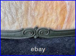 Antique Old Art Nouveau Deco Period Slag Bent Glass 8 Panel Lamp Shade 20 Wide