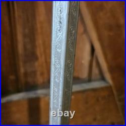 Antique Ornate Cast Iron Bridge Lamp Slag Glass Spanish Revival Bat Wing