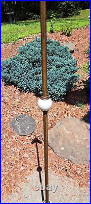 Antique Ornate Victorian Floor Lamp Art Nouveau Cast iron Brass Onyx Marble