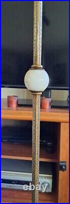 Antique Ornate Victorian Floor Lamp Art Nouveau Cast iron Brass Onyx Marble
