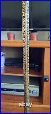 Antique Ornate Victorian Floor Lamp Art Nouveau Cast iron Brass Onyx Marble
