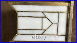 Antique Panel Art Nouveau Deco Arts Crafts Slag Glass Lamp Light Pendant Shade