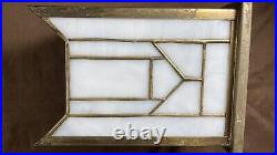 Antique Panel Art Nouveau Deco Arts Crafts Slag Glass Lamp Light Pendant Shade