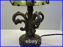 Antique Paul Henningsen RARE GREEN Stained Slag Glass Lamp