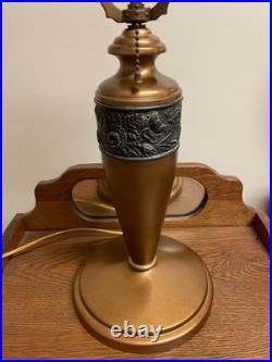 Antique Pittsburgh Lamp Base For Reverse Painted Lamp Or Slag Glass Lamp- Signed Antique Pittsburgh Lamp Base For Reverse Painted Lamp Or Slag Glass Lamp- Signed