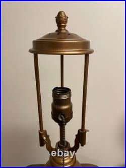 Antique Pittsburgh Lamp Base For Reverse Painted Lamp Or Slag Glass Lamp- Signed