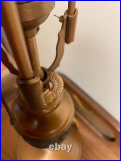 Antique Pittsburgh Lamp Base For Reverse Painted Lamp Or Slag Glass Lamp- Signed