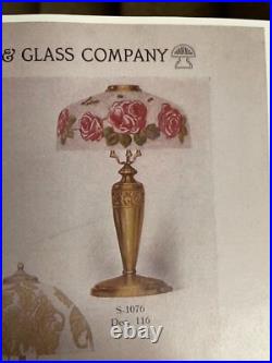 Antique Pittsburgh Lamp Base For Reverse Painted Lamp Or Slag Glass Lamp Signed Antique Pittsburgh Lamp Base For Reverse Painted Lamp Or Slag Glass Lamp Signed