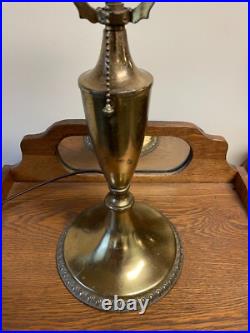 Antique Pittsburgh Lamp Base For Reverse Painted Lamp Or Slag Lamp Double Signed Antique Pittsburgh Lamp Base For Reverse Painted Lamp Or Slag Lamp Double Signed