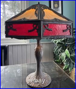 Antique Poul Henningsen Slag Glass Table Lamp