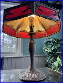 Antique Poul Henningsen Slag Glass Table Lamp