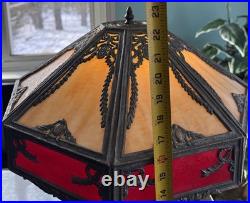 Antique Poul Henningsen Slag Glass Table Lamp