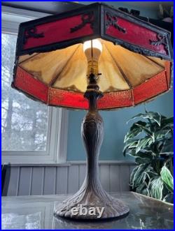 Antique Poul Henningsen Slag Glass Table Lamp