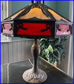 Antique Poul Henningsen Slag Glass Table Lamp