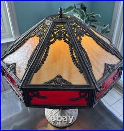 Antique Poul Henningsen Slag Glass Table Lamp