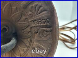 Antique Rainaud A & R Co. Caramel Slag Glass Table Lamp With Original Wiring