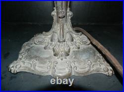 Antique Rare 4 Socket Arts & Crafts Caramel Slag Glass Lamp 28 Ship Finial Exc Antique Rare 4 Socket Arts & Crafts Caramel Slag Glass Lamp 28 Ship Finial Exc