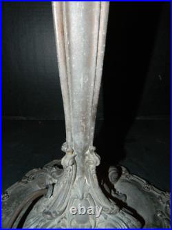 Antique Rare 4 Socket Arts & Crafts Caramel Slag Glass Lamp 28 Ship Finial Exc